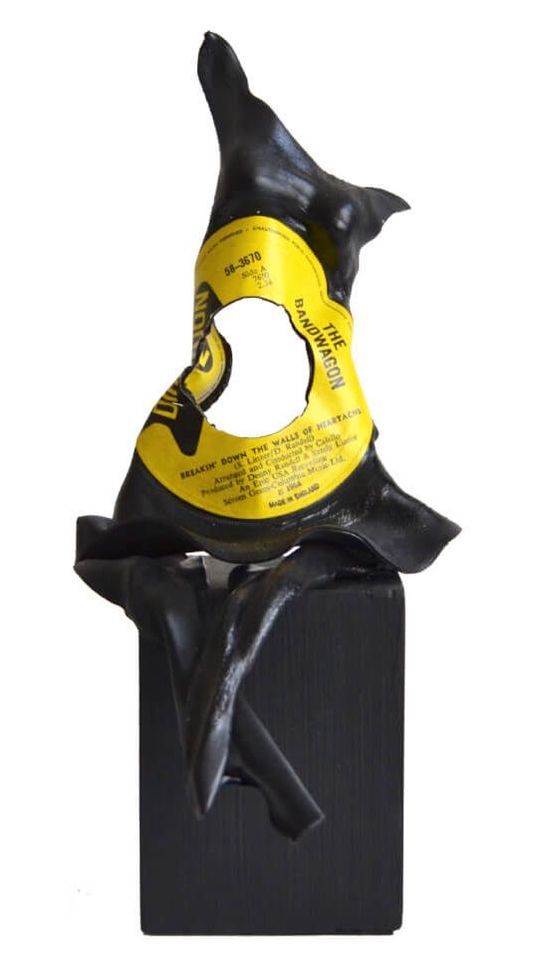 vinyl and wood artwork