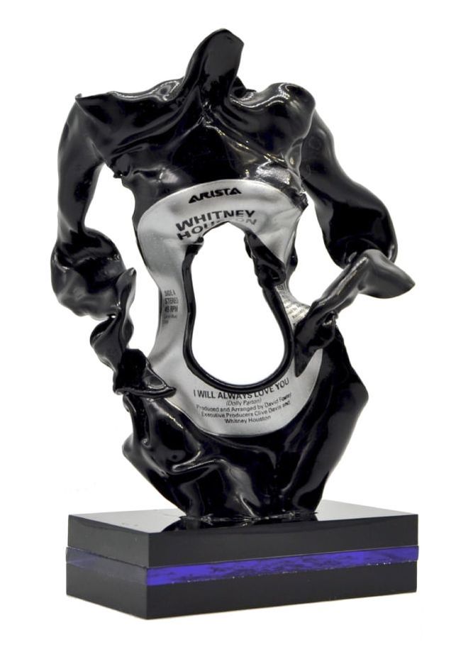 whitney love you music sculpture
